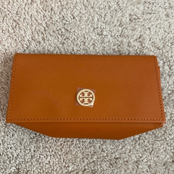 Tory Burch‎ Orange Magnetic Sunglasses Eyeglasses Case NEW - Picture 1 of 8